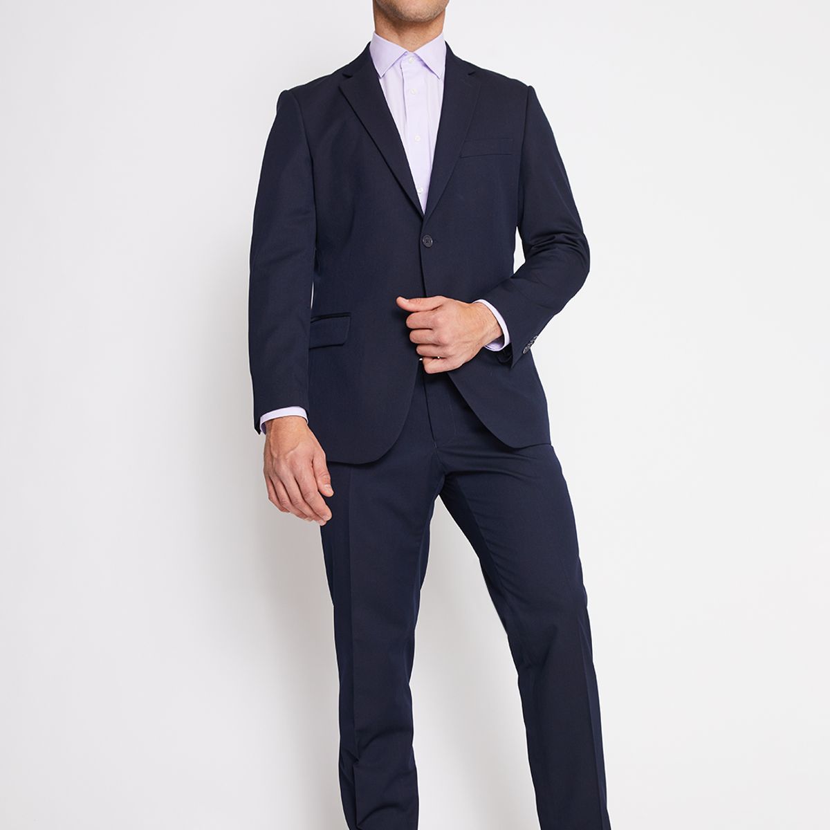 MAVIANNI - Traje Formal Hombre Regular Twill Azul Marino