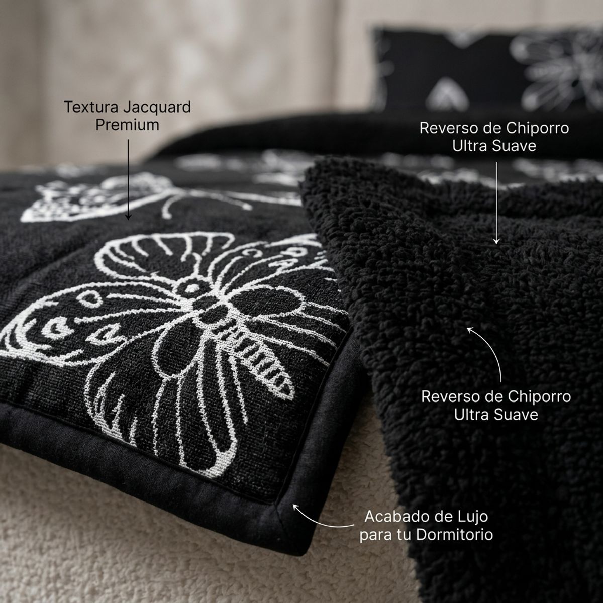 GENERIC - Plumon Cobertor 2 Plazas Invierno Tela Plush con Chiporro Diseño