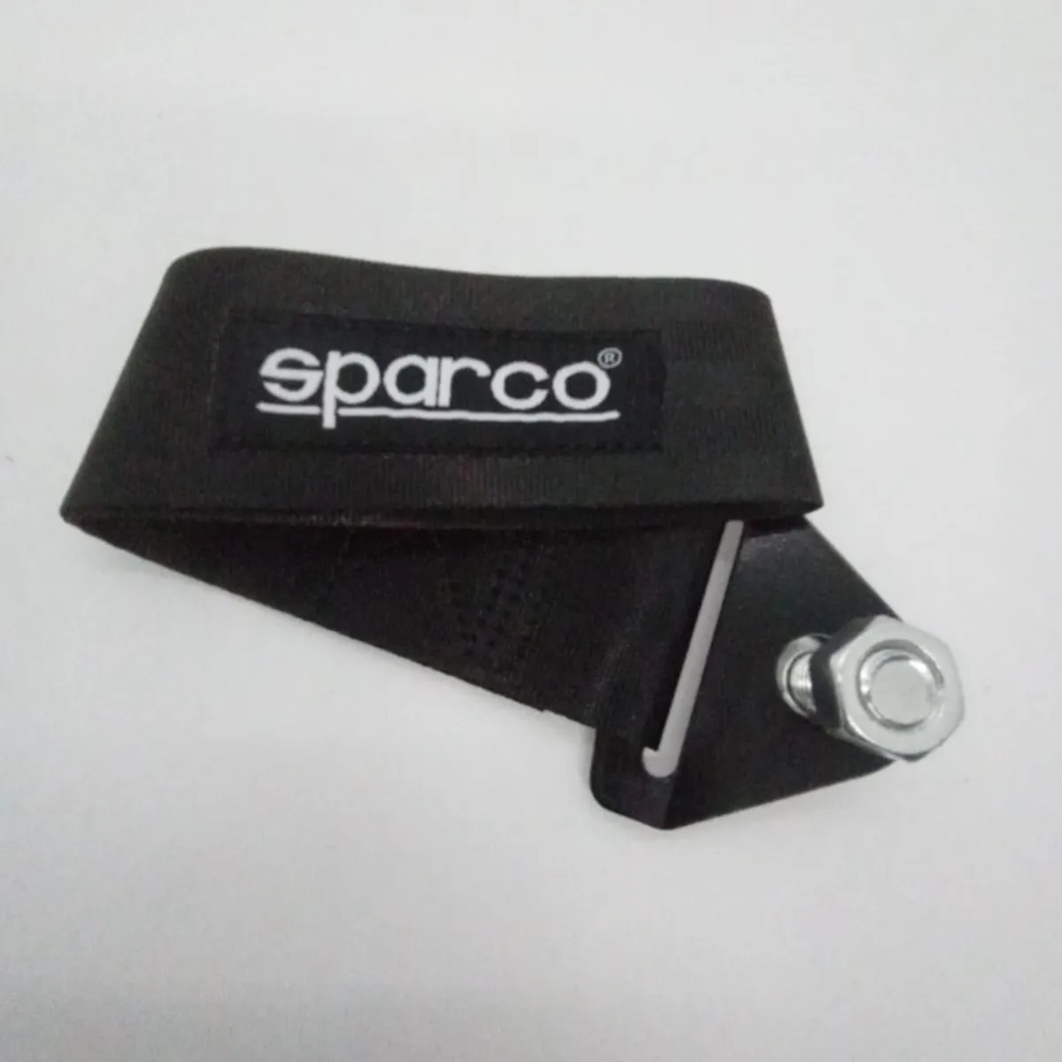 GENERICO - Cinta correa gancho de remolque ó arrastre tow strap universal sparco tunning color NEGRO