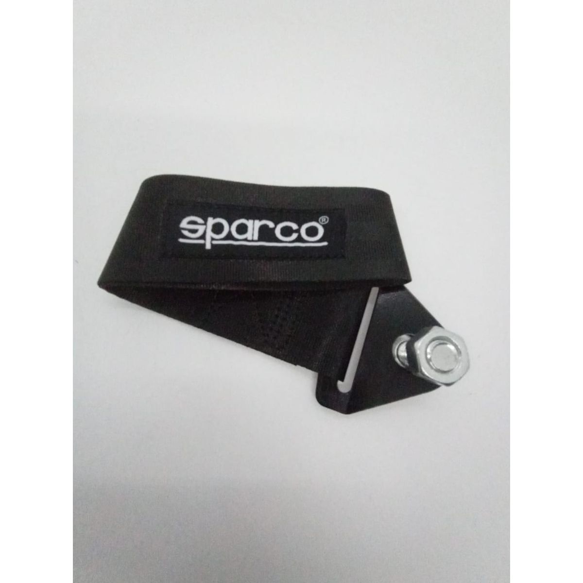 GENERICO - Cinta correa gancho de remolque ó arrastre tow strap universal sparco tunning color NEGRO