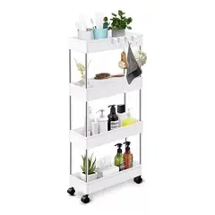 GENERICO - Carrito Organizador Delgado 4 Niveles para Baño o Cocina