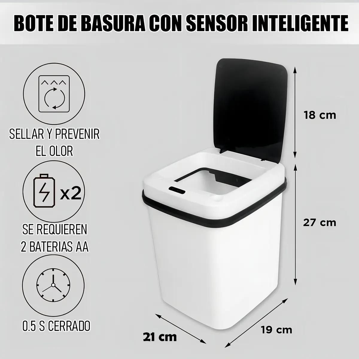 GENERICO - Basurero Automático con Sensor para Baño y Cocina
