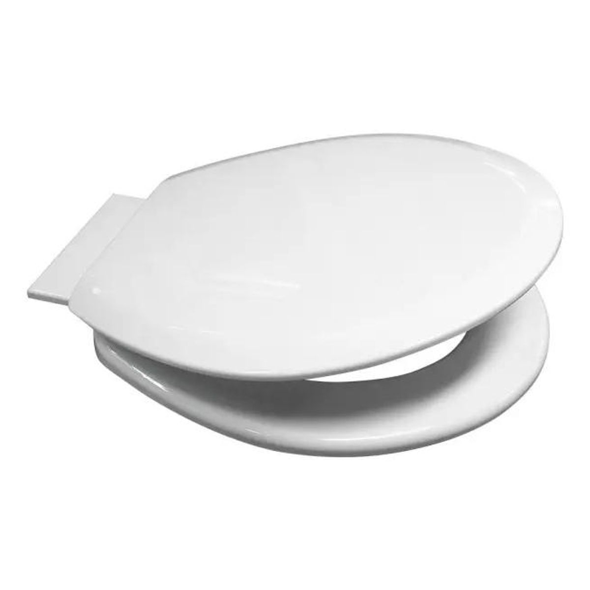 GENERICO - Asiento Tapa WC Redondo Blanco 40x37cm