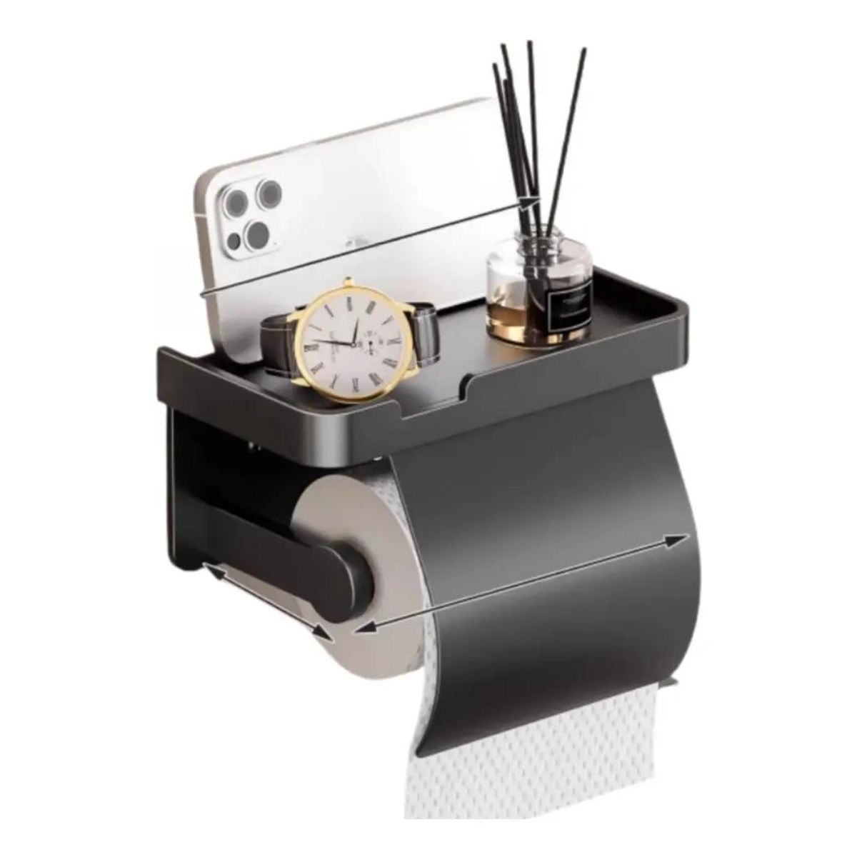 GENERICO - Porta metal soporte higiénico organizador para baño