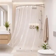 GENERICO - Forro de Cortina de Baño Transparente Impermeable