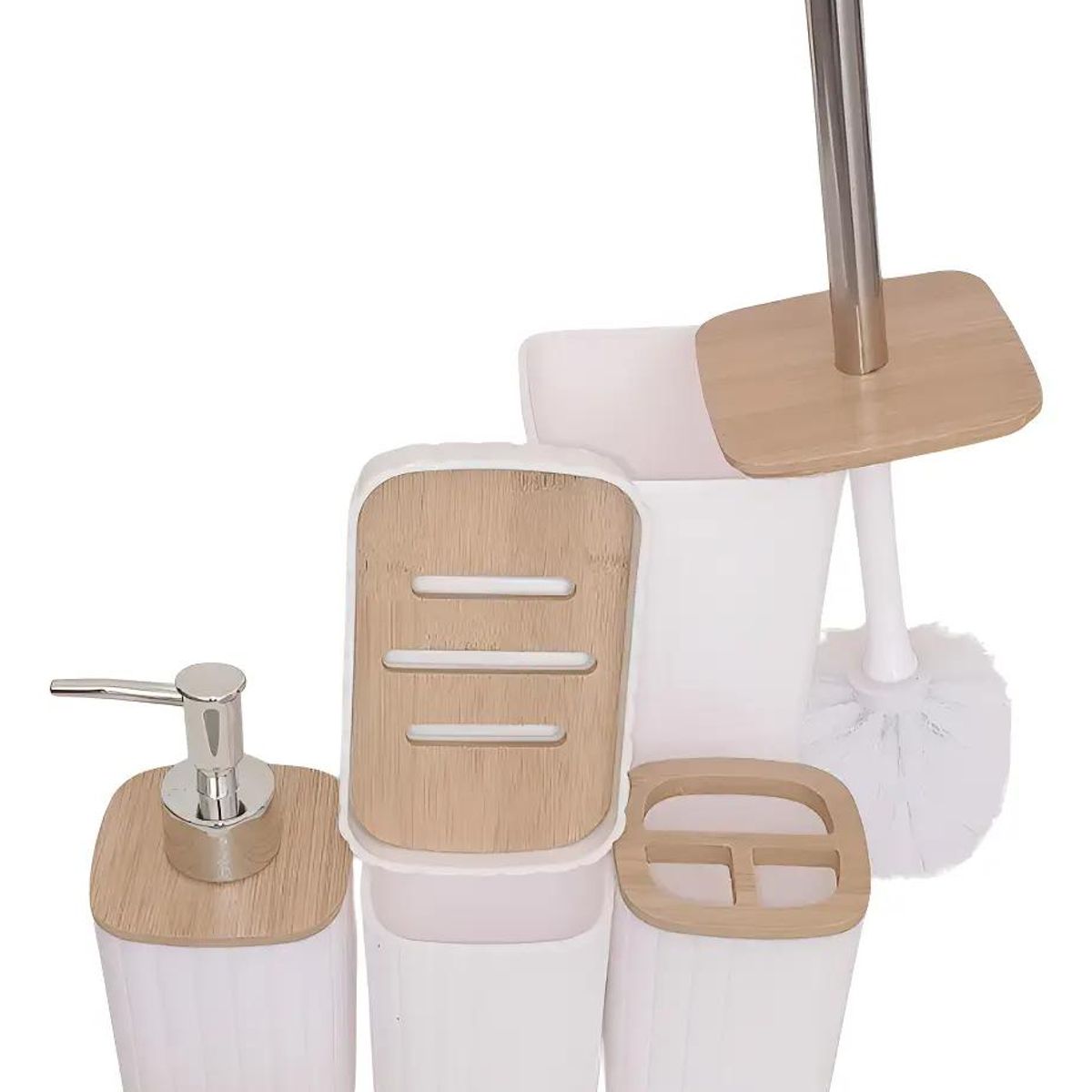 GENERICO - Set de baño 5 piezas para organización y decoración