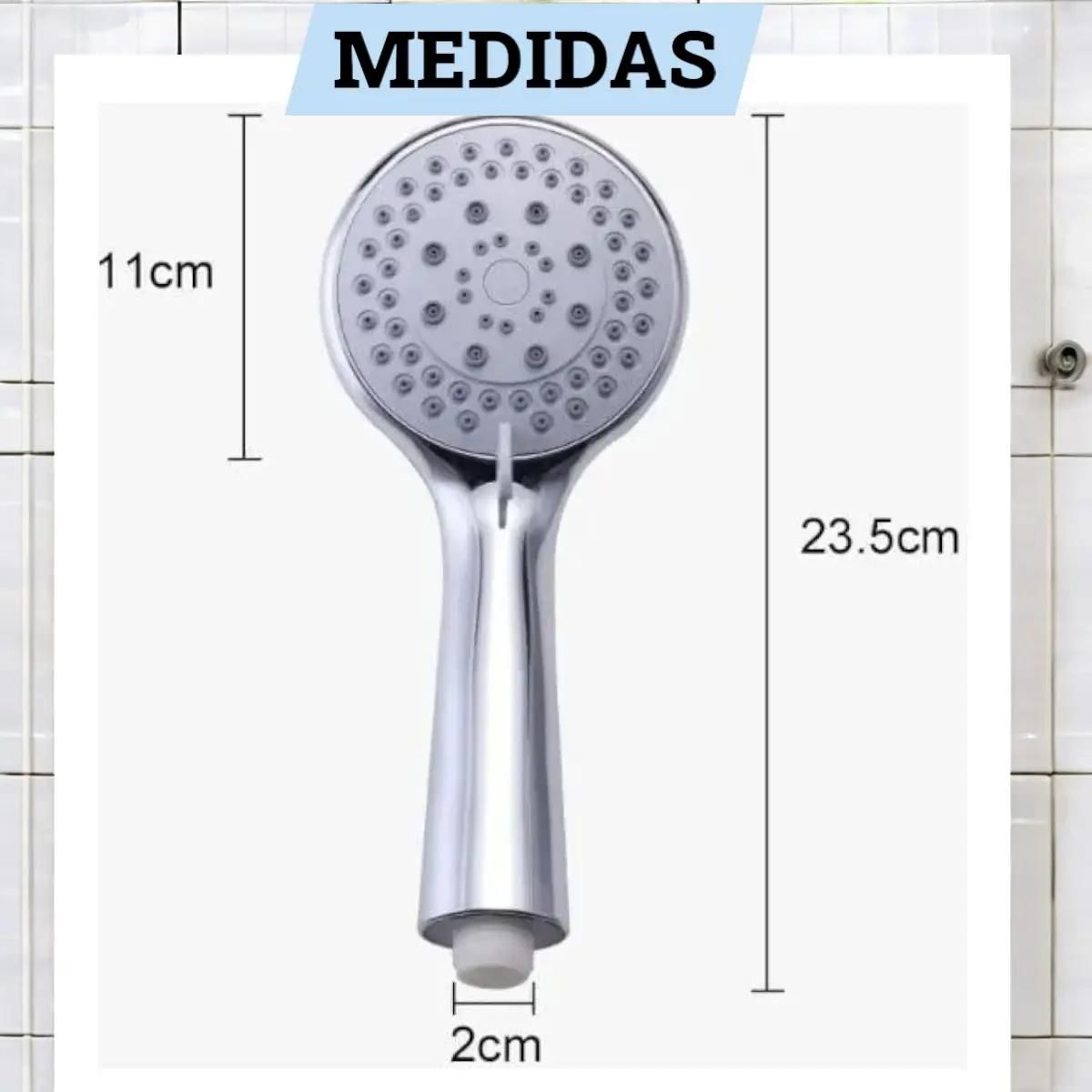 GENERICO - Kit Juego de Ducha con Mango Teléfono y Flexible 2m Crom