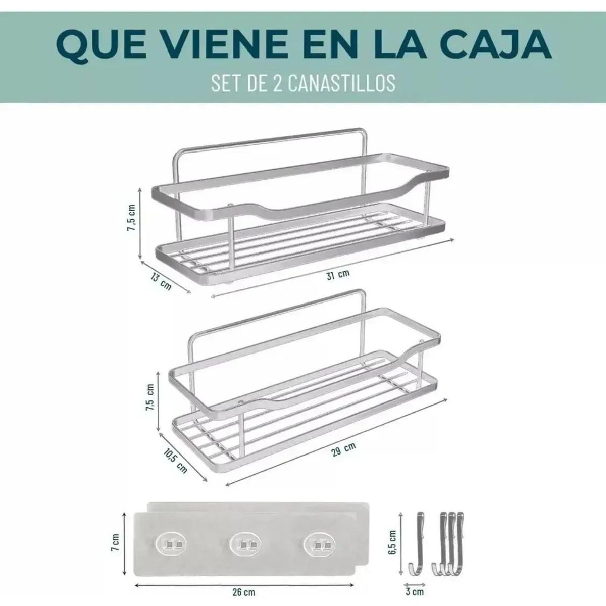 GENERICO - Organizador de Ducha Esquinero Negro Acero Inoxidable x2