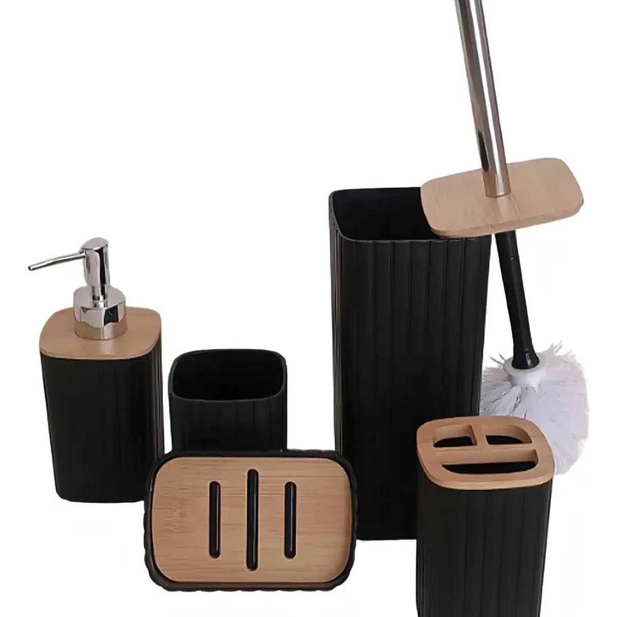 GENERICO - Juego de accesorios de baño 5 piezas esenciales decorativ