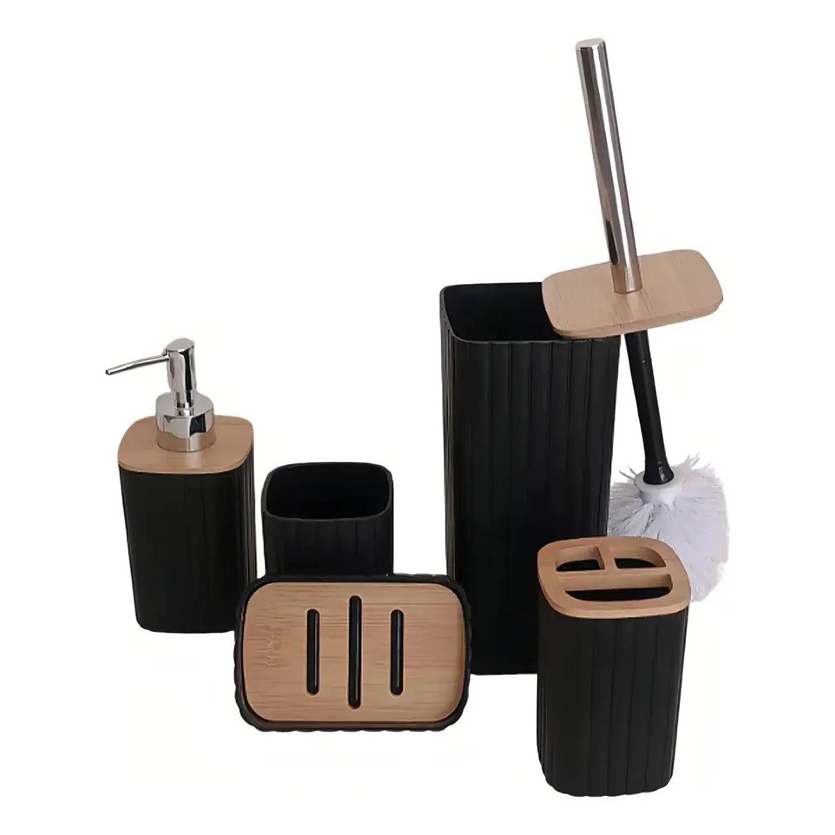 GENERICO - Juego de accesorios de baño 5 piezas esenciales decorativ