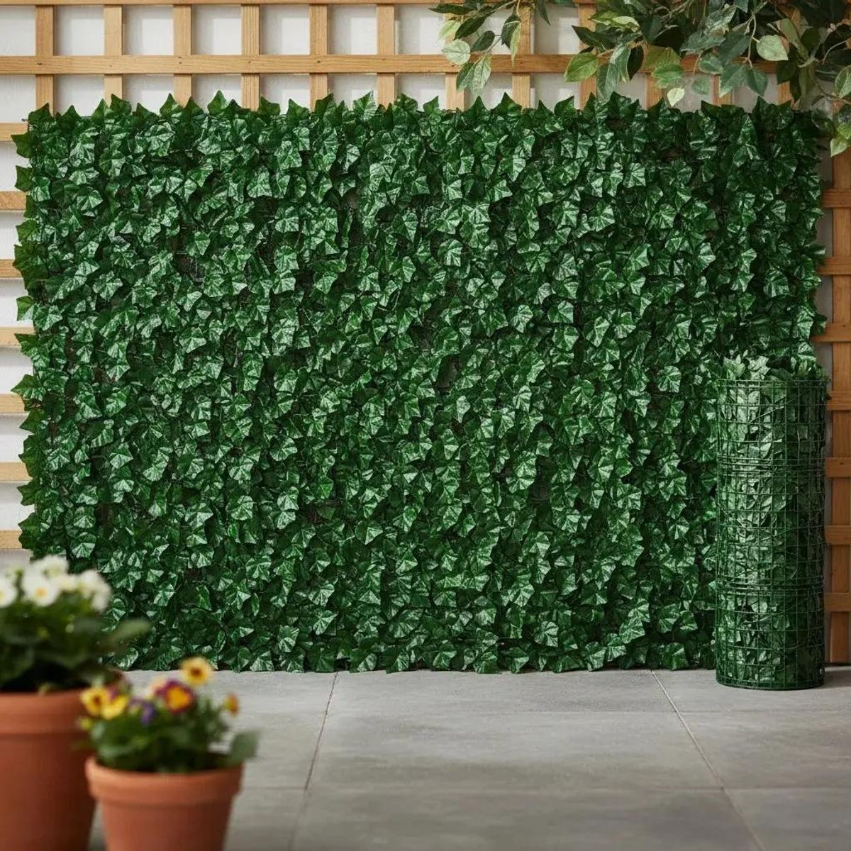 GENERICO - Malla Cerca de Hojas Artificial para Jardín 1x3 m