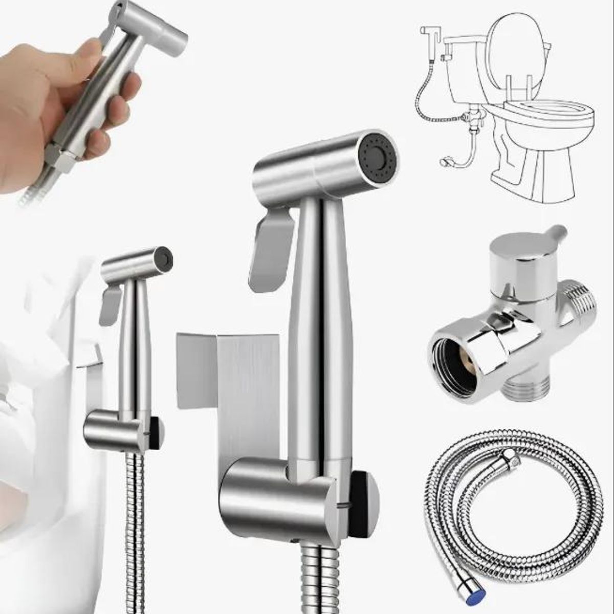GENERICO - Ducha Bidet de Acero Inoxidable para WC