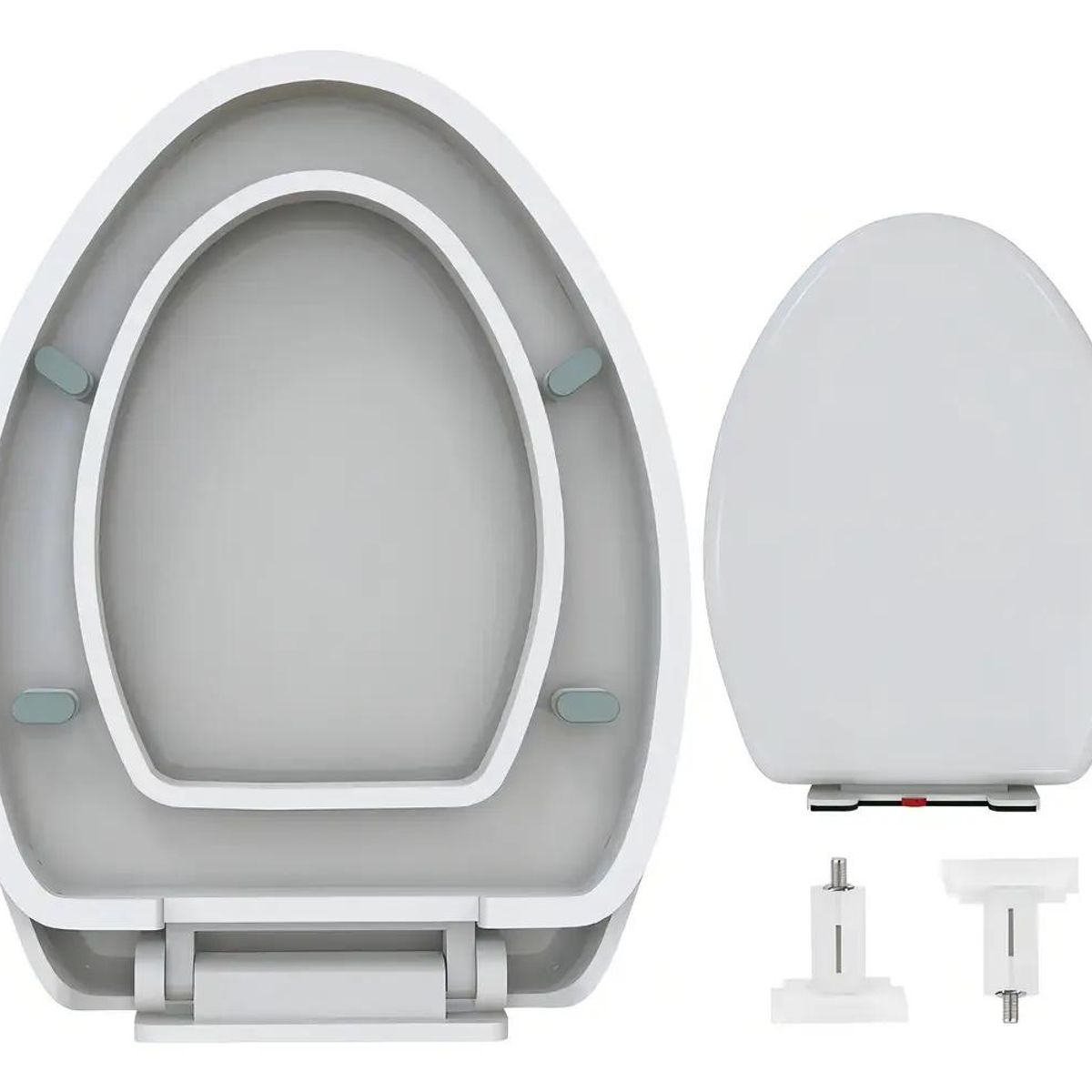 GENERICO - Asiento de inodoro con tapa y instalación rápida