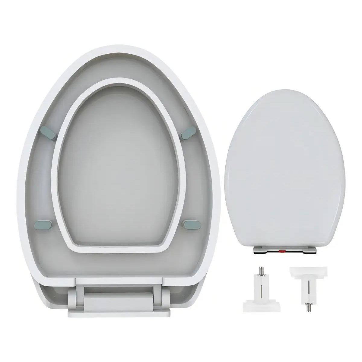 GENERICO - Asiento de inodoro con tapa y instalación rápida