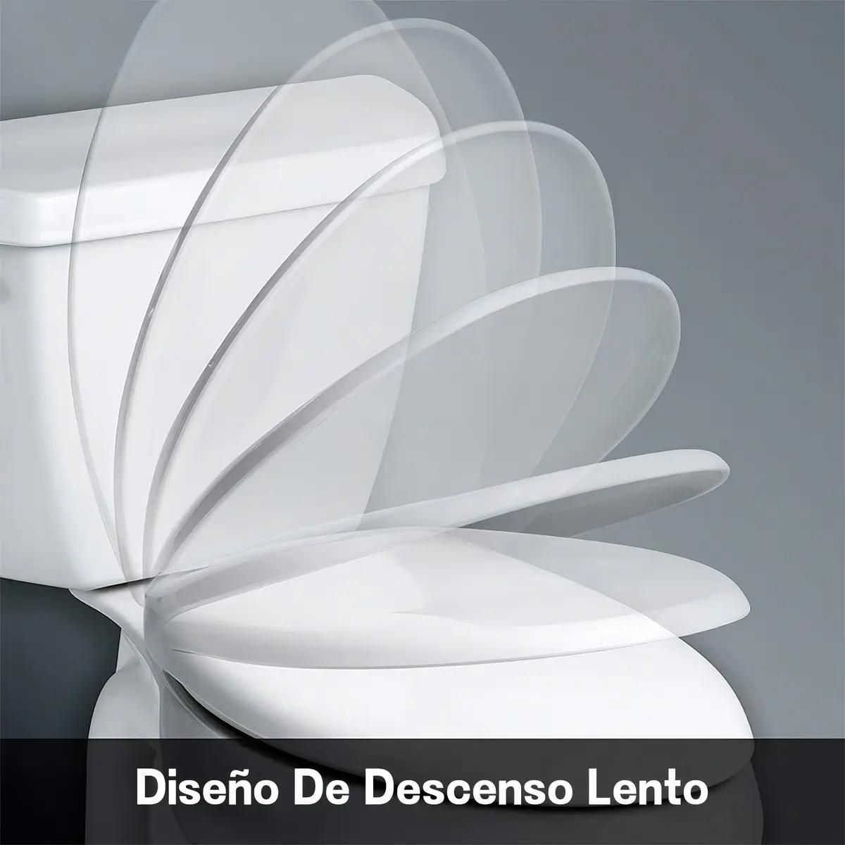 GENERICO - Asiento de inodoro con tapa y instalación rápida