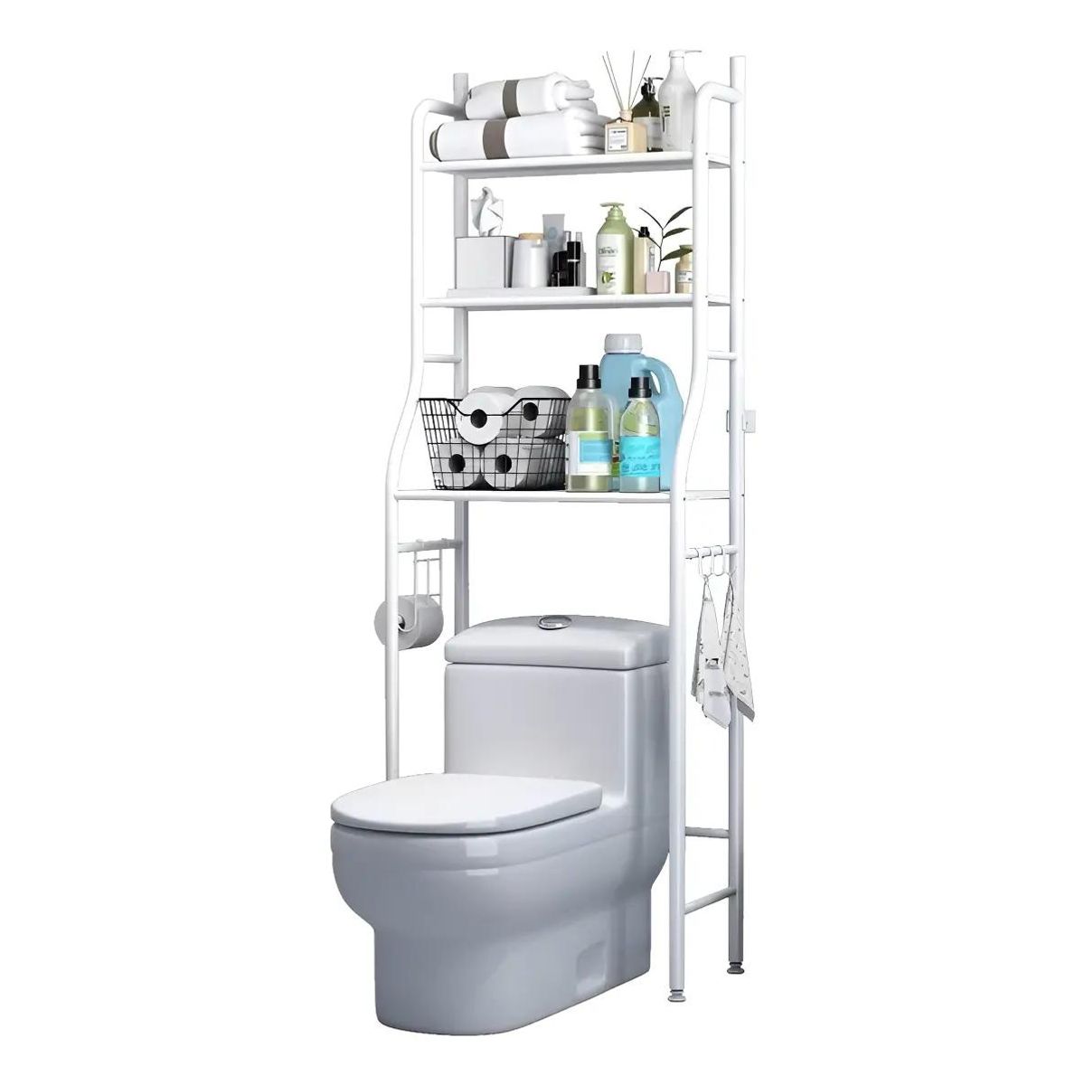 GENERICO - Armario Organizador de Baño 3 Niveles Metal