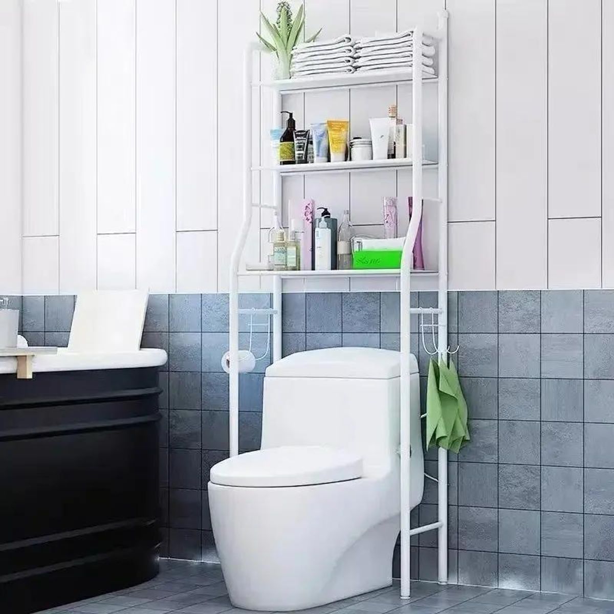 GENERICO - Armario Organizador de Baño 3 Niveles Metal