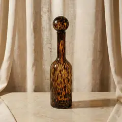 SANTU HOME & DECO - Botella Decantador Carey Animal Print de Vidrio 52 cm