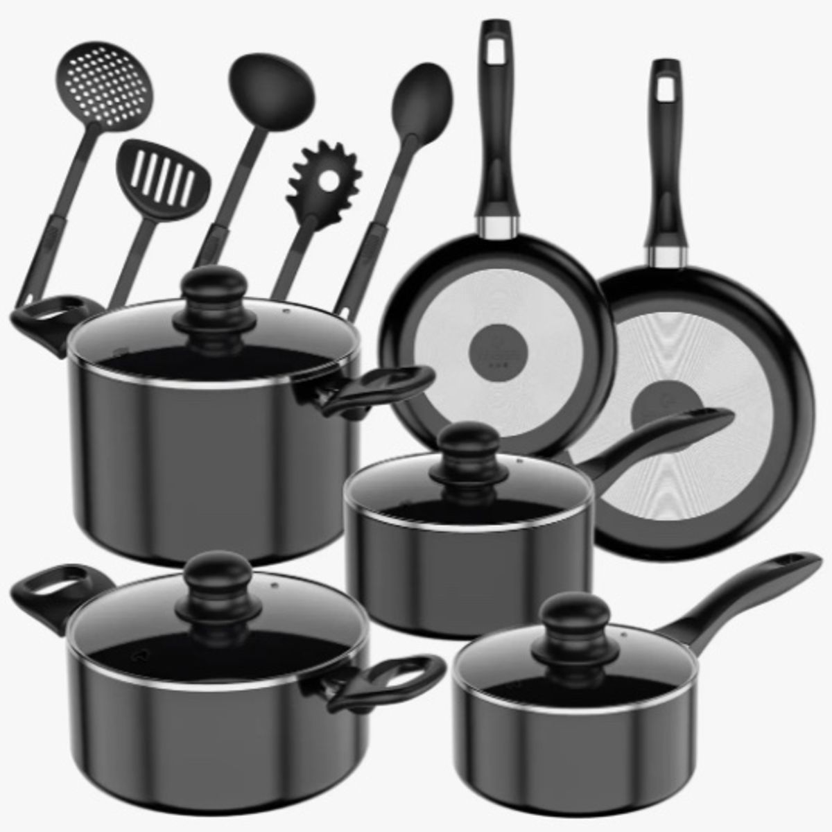 GENERICO - Batería De Cocina 15 Pzs Aluminio Antiadherente