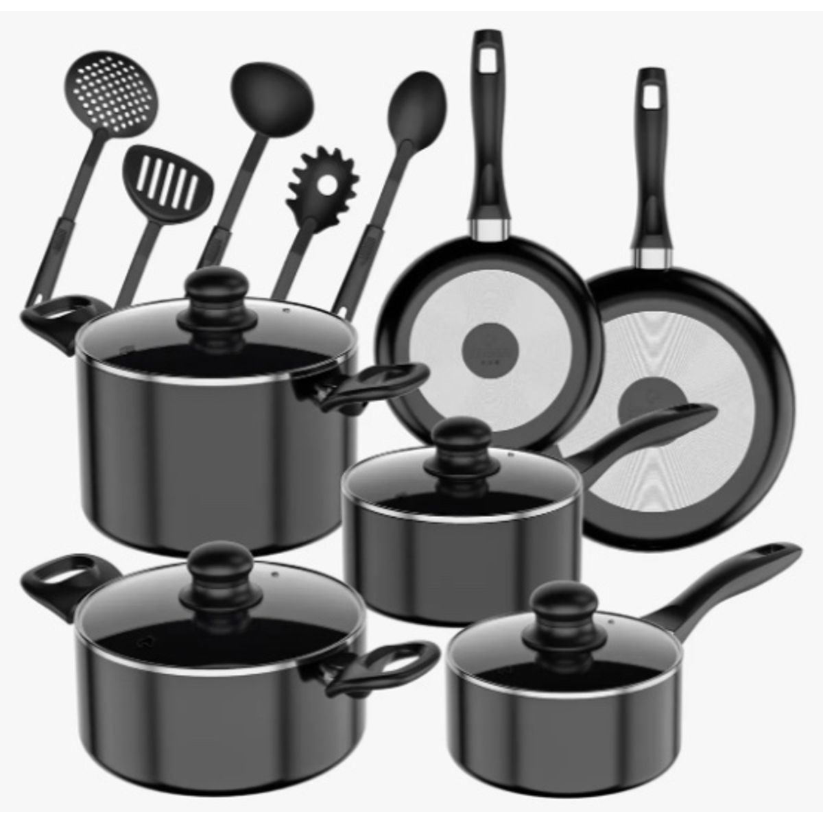 GENERICO - Batería De Cocina 15 Pzs Aluminio Antiadherente