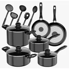 GENERICO - Batería De Cocina 15 Pzs Aluminio Antiadherente