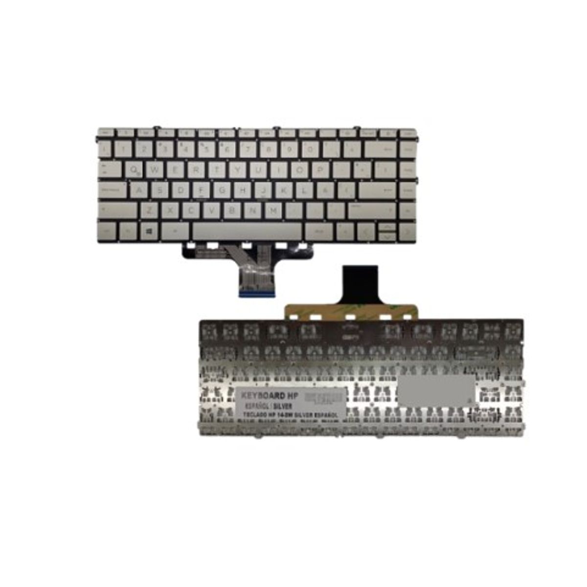 GENERICO - TECLADO PARA NOTEBOOK HP 14-DW SILVER ESPAÑOL