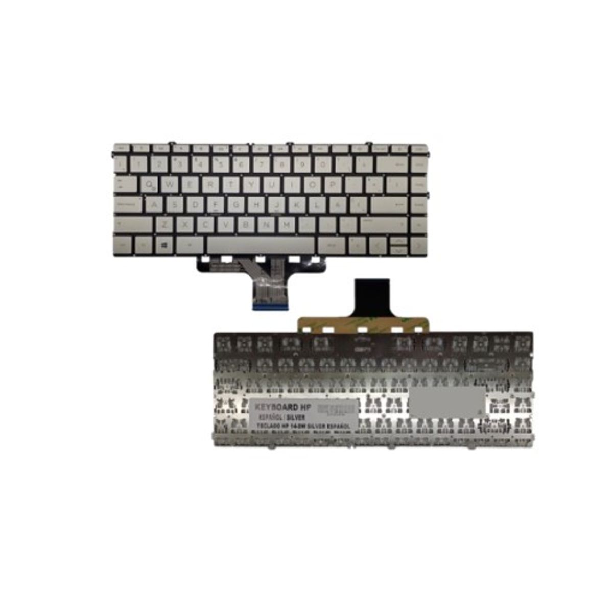 GENERICO - TECLADO PARA NOTEBOOK HP 14-DW SILVER ESPAÑOL