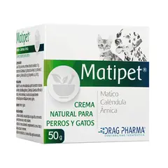 DRAG PHARMA - Matipet Crema Natural Perros&Gatos Cicatrizante Y Regeneradora de Piel 50GR