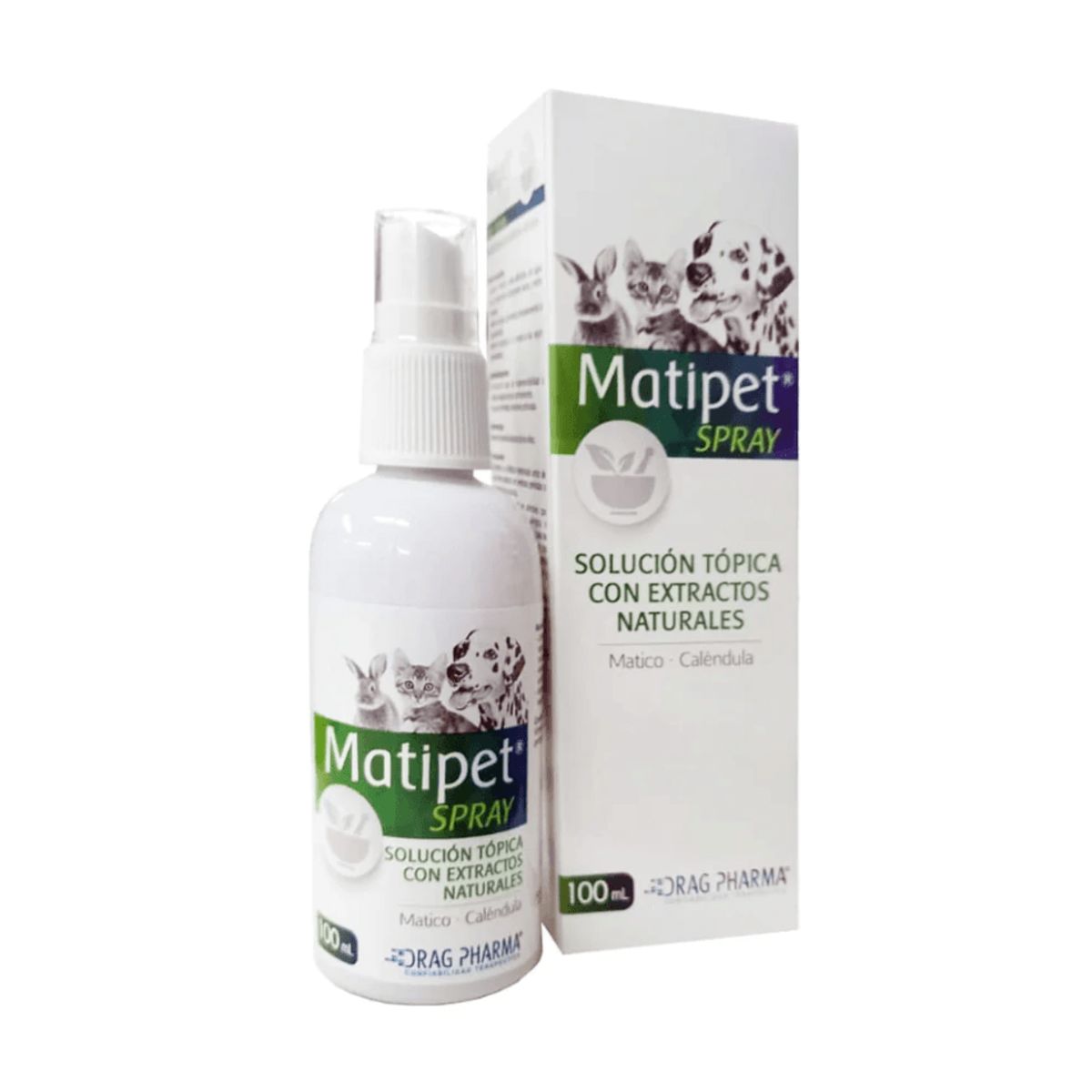 DRAG PHARMA - MATIPET SPRAY CICATRIZANTE PERROS&GATOS 100ML