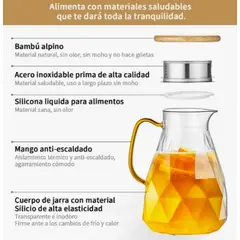 GENERICO - Increíble Jarra De Té + 4 Tazas De Cristal
