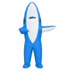 GENERICO - Disfraz Inflable Tiburón Azul Niño Estatura 120-150