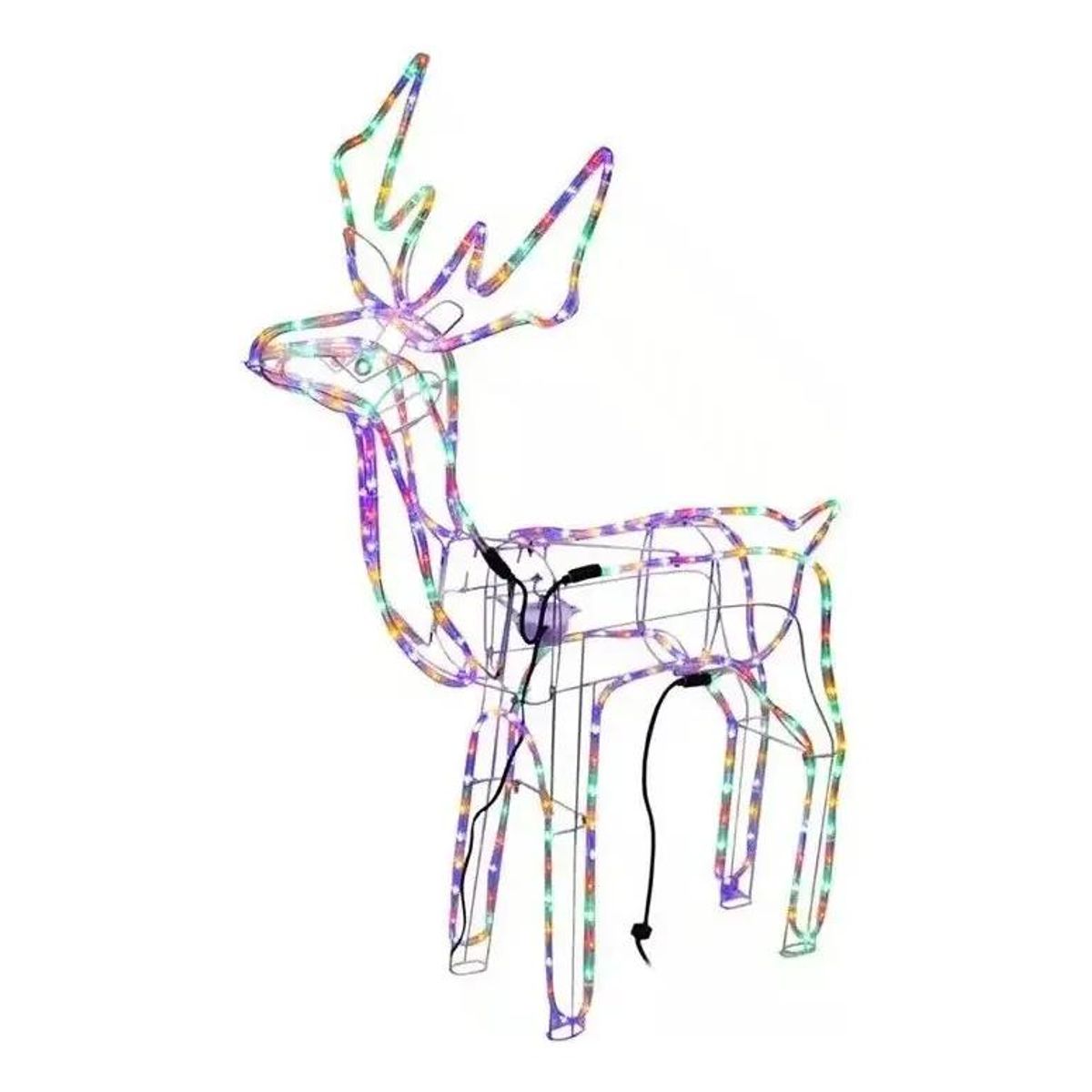 GENERICO - Reno Navideño Decorativo con Luz LED Solar 90cm