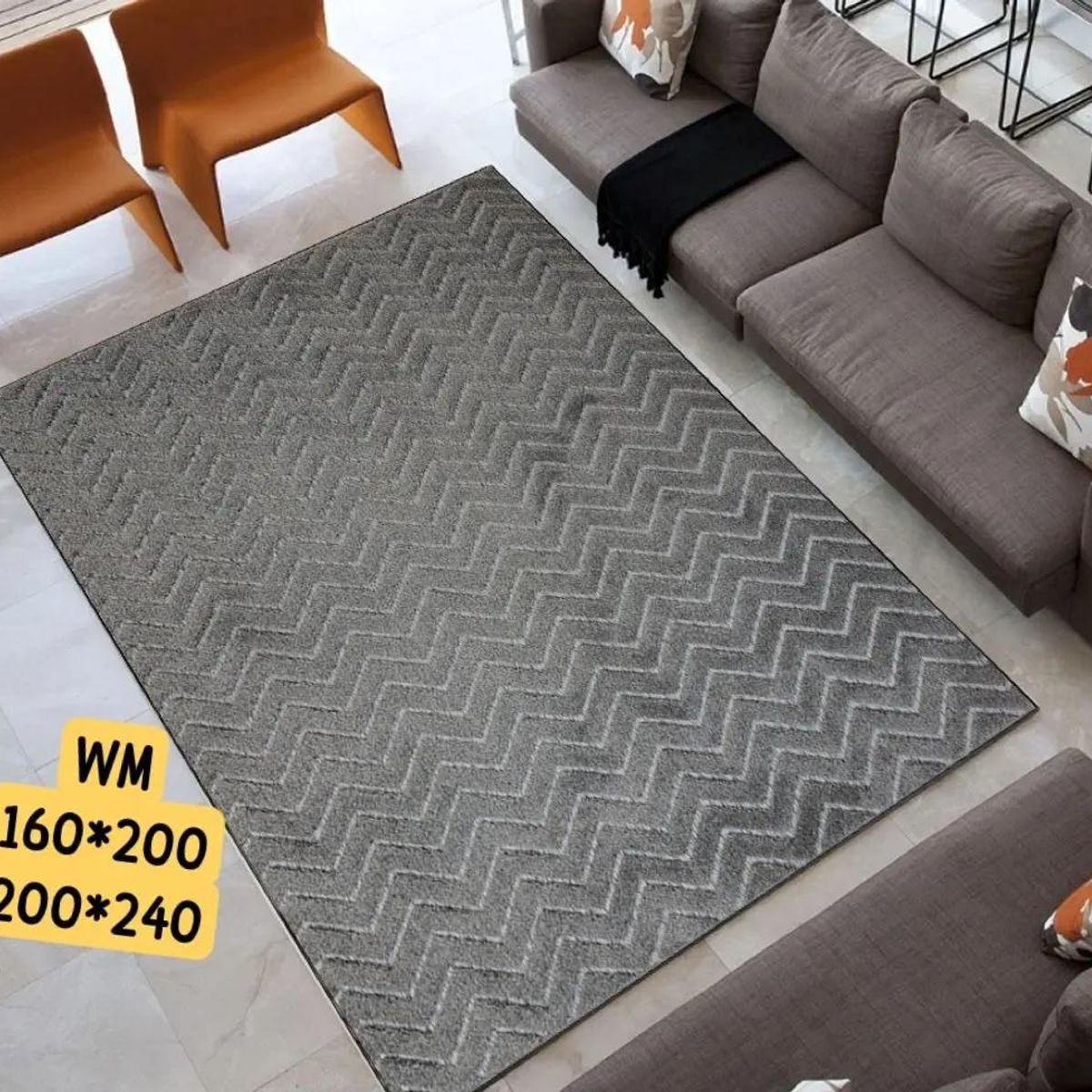 GENERICO - Alfombra Rectangular 160x200 cm Diseño Jacquard