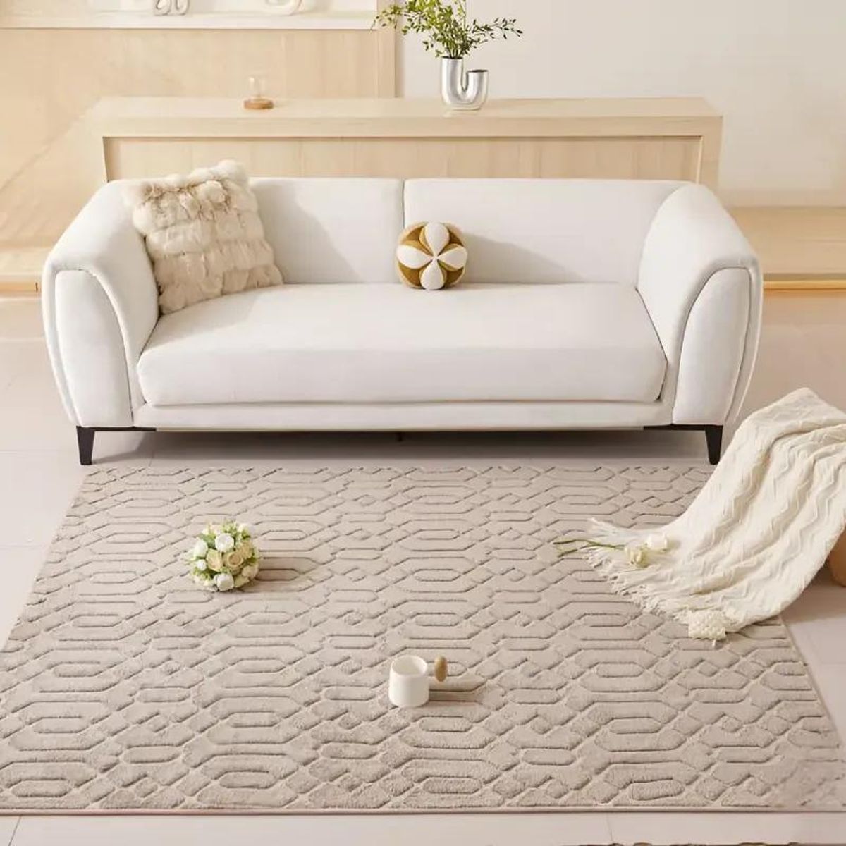 GENERICO - Alfombra Jacquar Cutting Flower 160x200 cm