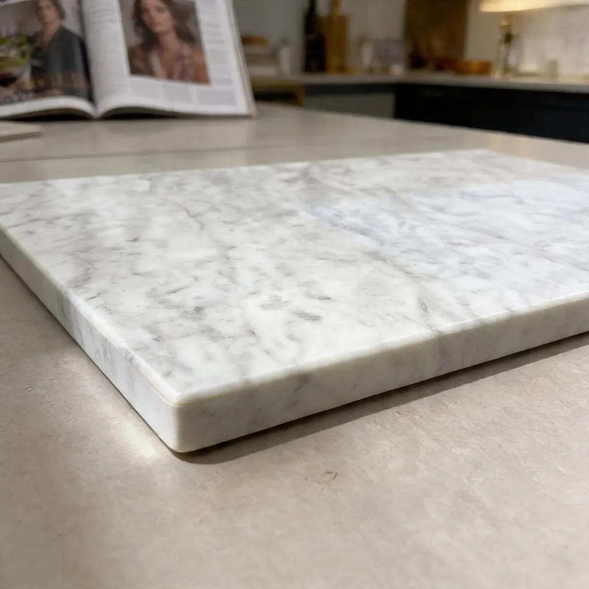 GENERICO - Tabla de picar de mármol Carrara 26x41 cm
