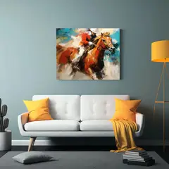 GENERICO - Cuadro decorativo caballo ganador 75x50 cm