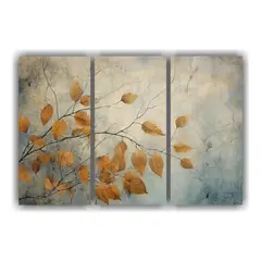 GENERICO - Cuadro decorativo 60x40cm hojas pequeñas otoño