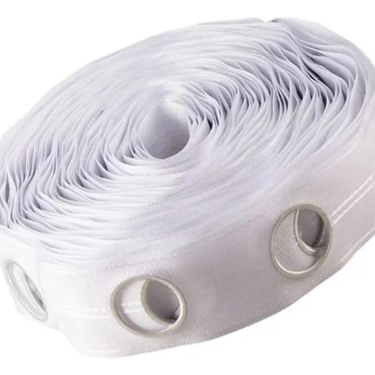 GENERICO - Huincha de cortina rollo 50m blanca con ojetillo grande