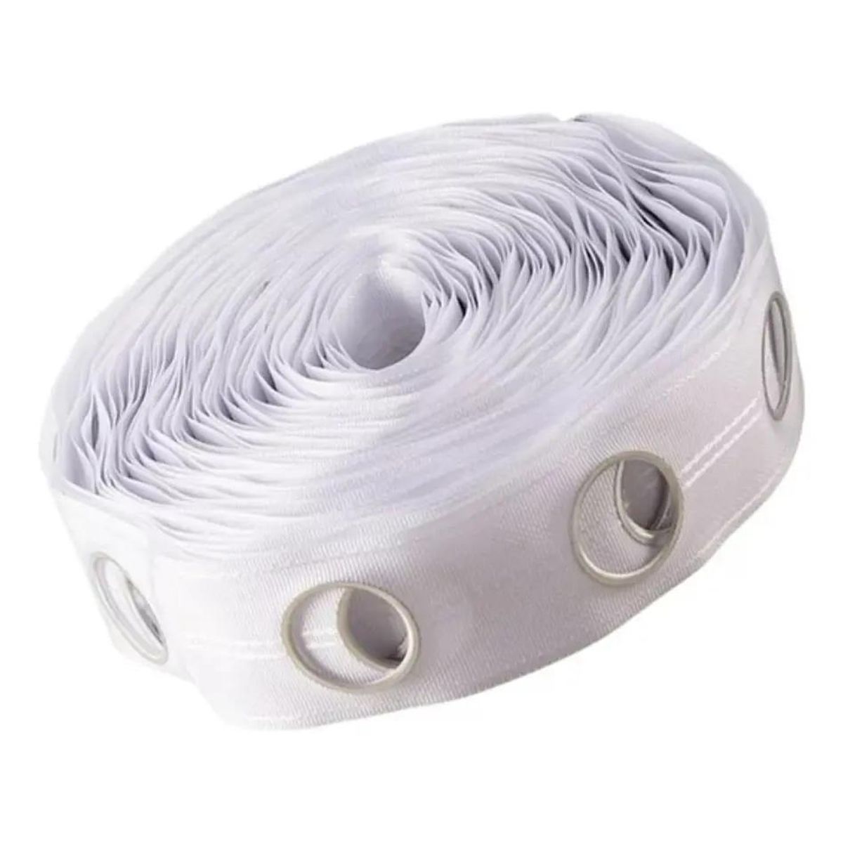 GENERICO - Huincha de cortina rollo 50m blanca con ojetillo grande