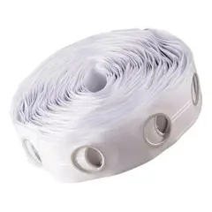 GENERICO - Huincha de cortina rollo 50m blanca con ojetillo grande