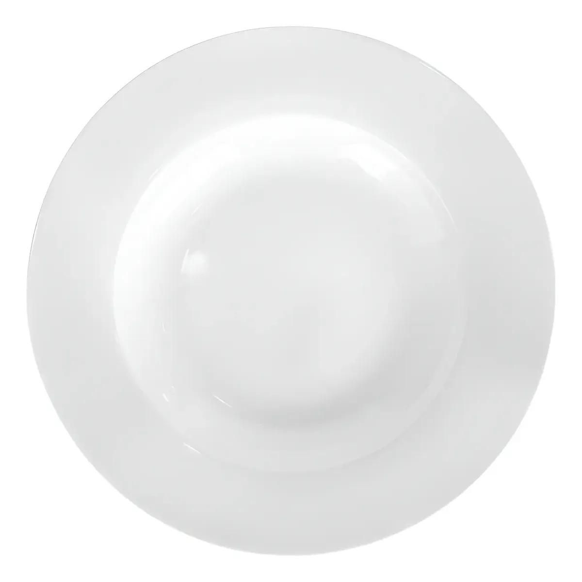 GENERICO - Set 6 Platos Hondos de Porcelana 23 cm