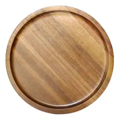 GENERICO - Tabla redonda de madera para picar y aperitivos