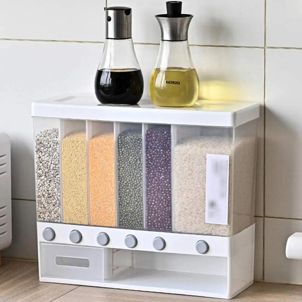 GENERICO - Dispensador múltiple de mesa para cereales y frutos secos