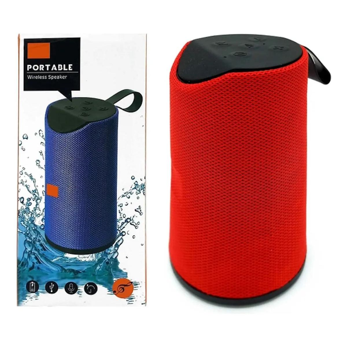 GENERICO - Parlante portátil inalámbrico Bluetooth