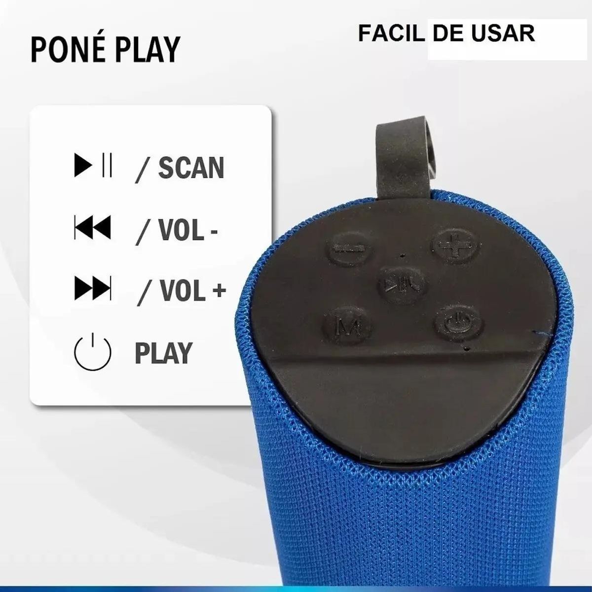 GENERICO - Parlante portátil inalámbrico Bluetooth