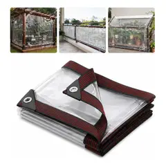 GENERICO - Lona Transparente Impermeable 2x6mts con Ojales, Lona Multiusos Transparente