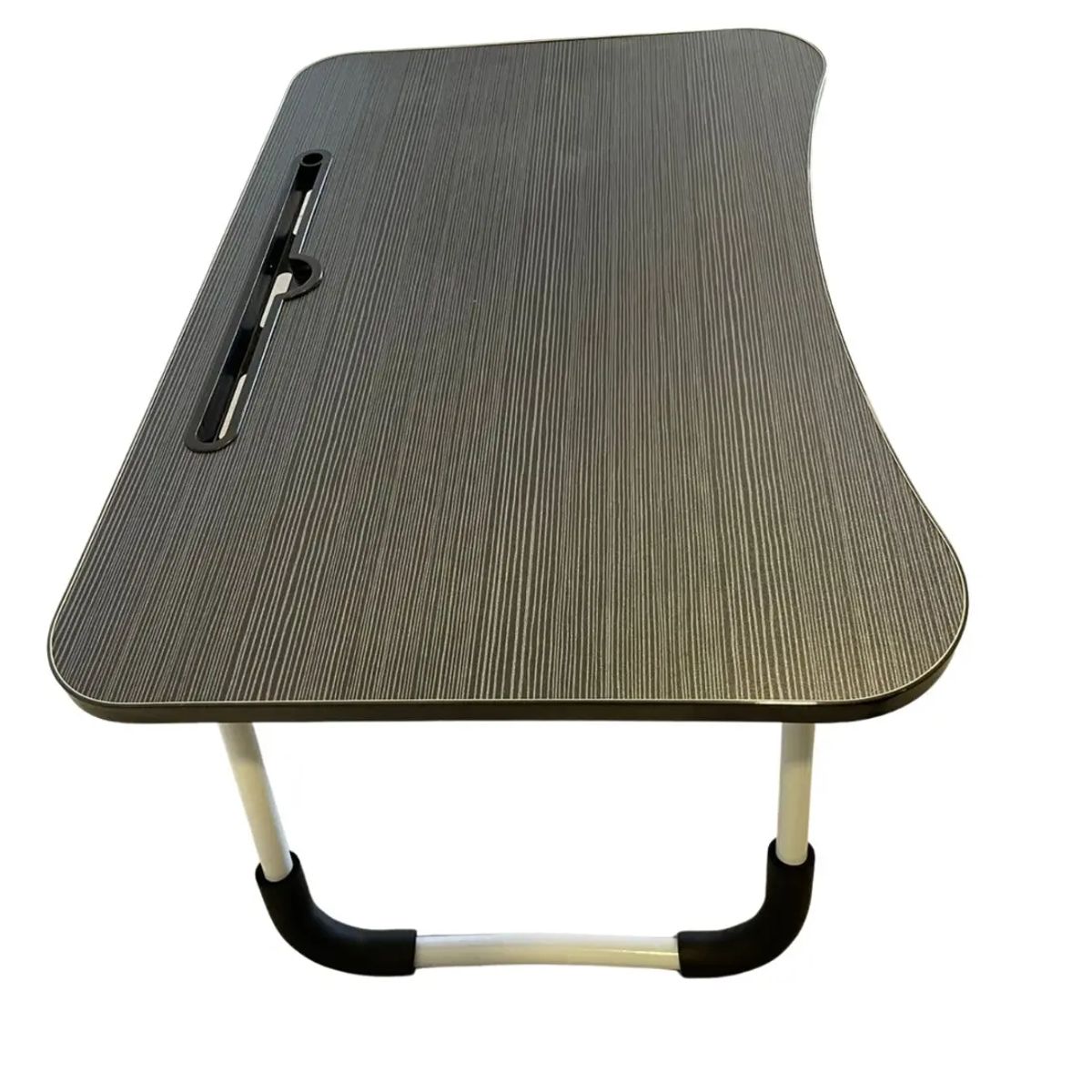 GENERICO - Mesa Cama 60x40x28cm Portatil Desayuno Bandeja Madera Color Gris oscuro