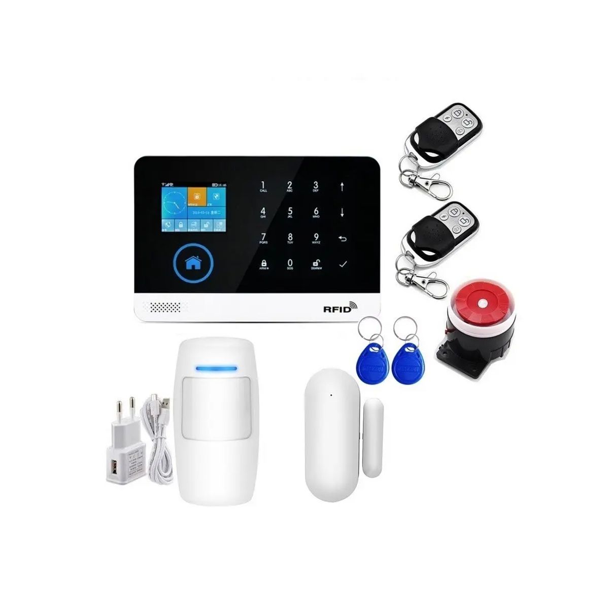 Alarma Gsm+wifi Para Casa Oficina Aviso Celular Homologados, marca GENERICO - Foto Principal
