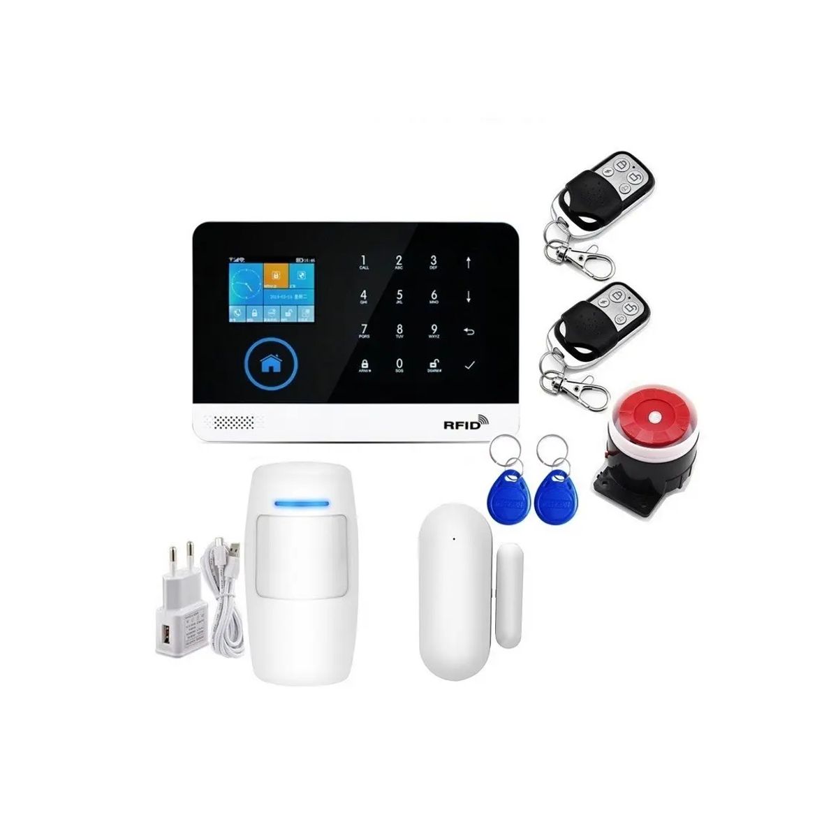 Alarma Gsm+wifi Para Casa Oficina Aviso Celular Homologados, marca GENERICO - Foto Principal
