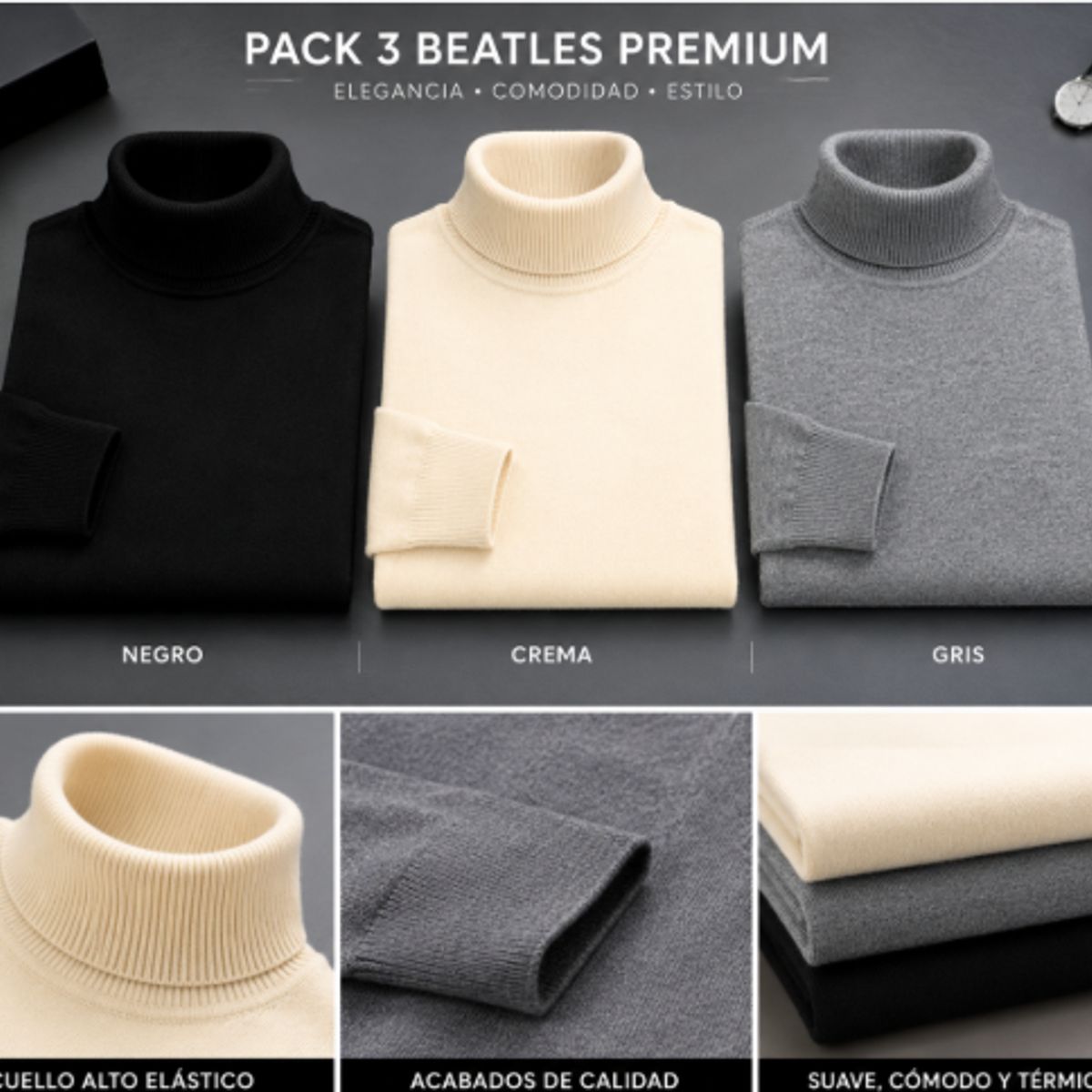 XPRESS RECHARGE - 3 Beatles Cuello alto Premium